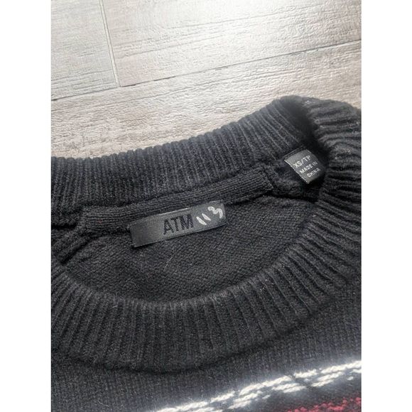 *NWOT ATM ANTHONY THOMAS MELILLO Fair Isle Merino Wool Crew Neck Sweater - Picture 4 of 6